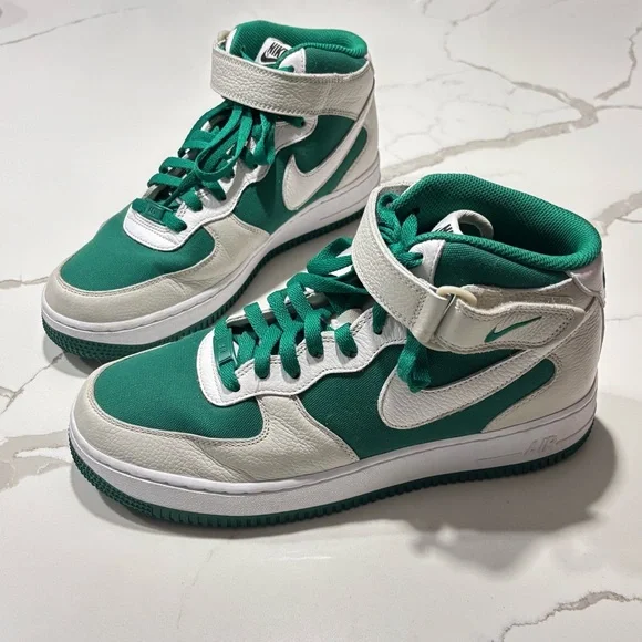 Nike Shoes Nike Air Force Mid By You Green Leather Canvas